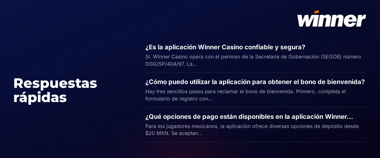Lee las respuestas rápidas